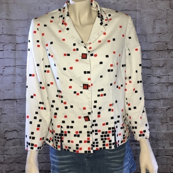90’s rad geometric Anne Crimms for Umi blazer size m - Picture 1 of 8